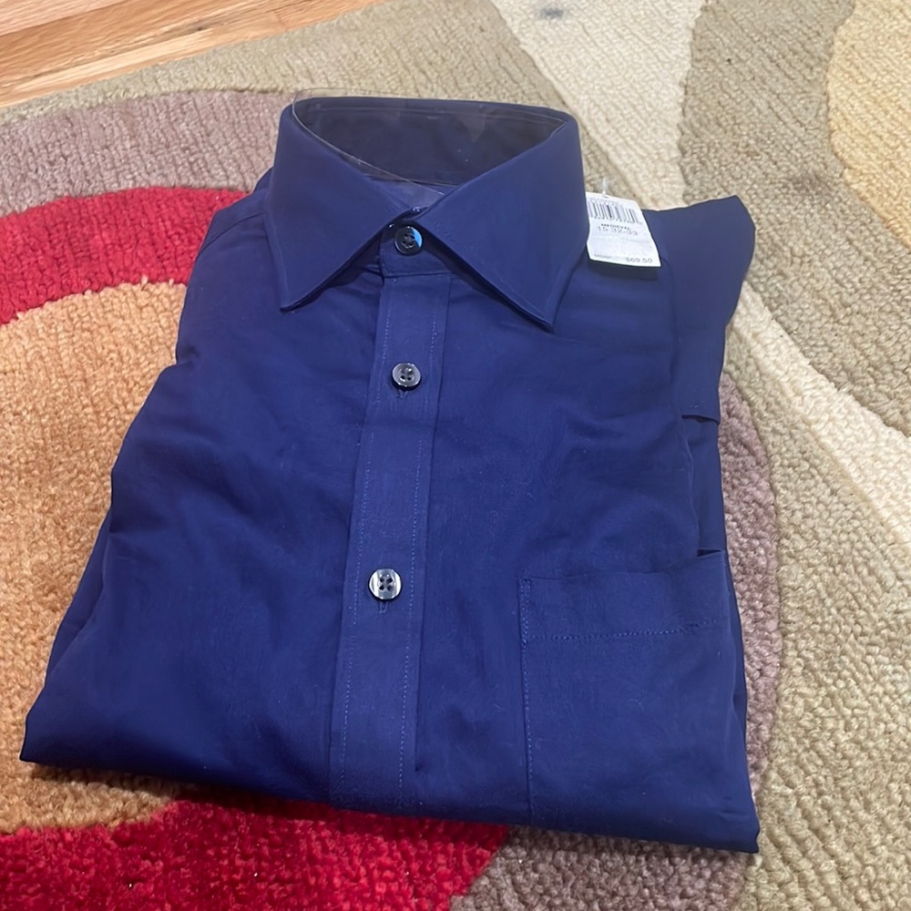 Michael Kors Regular Fit Men’s Blue Dress Shirt, Sz 15, 32/33